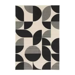 image of Geometric Rug - Monochrome - 120x170cm