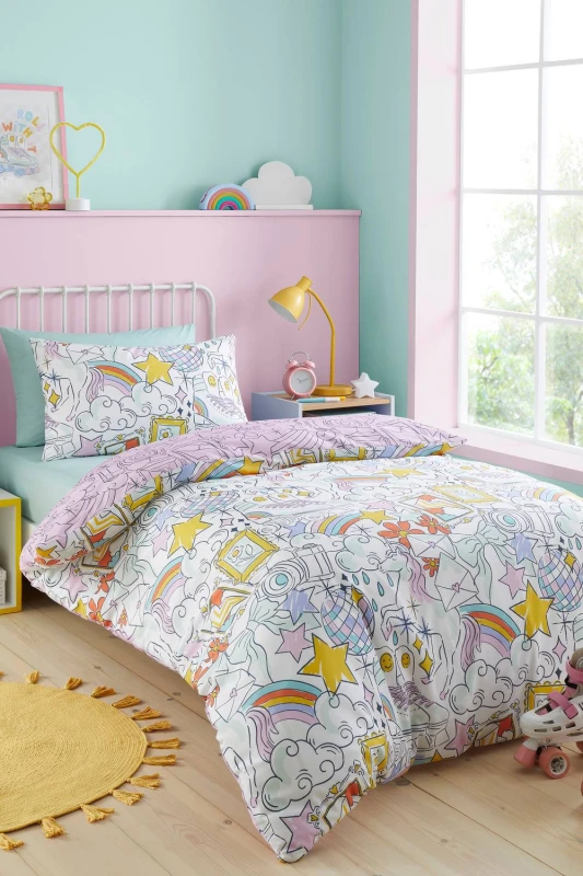 Image of Bedlam Doodle Hobby-Easy Care Single Duvet Cover Set Multicolor Unisex Single