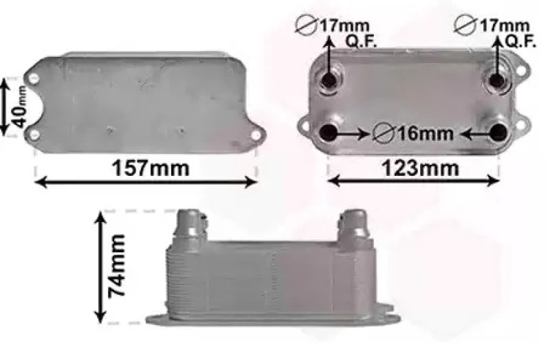 Image of VAN WEZEL 30013702 Oil Cooler Oil Cooler,engine oil (469)