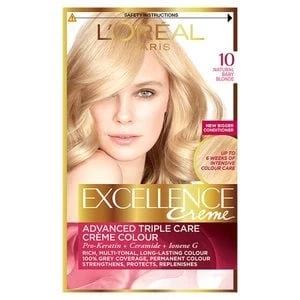 Image of Excellence Creme 10 Natural Baby Blonde Hair Dye Blonde