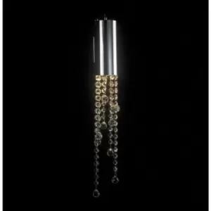 Image of Italux Larix - Classic Wall Lamp Chrome 1 Light with Crystal Shade, GU10