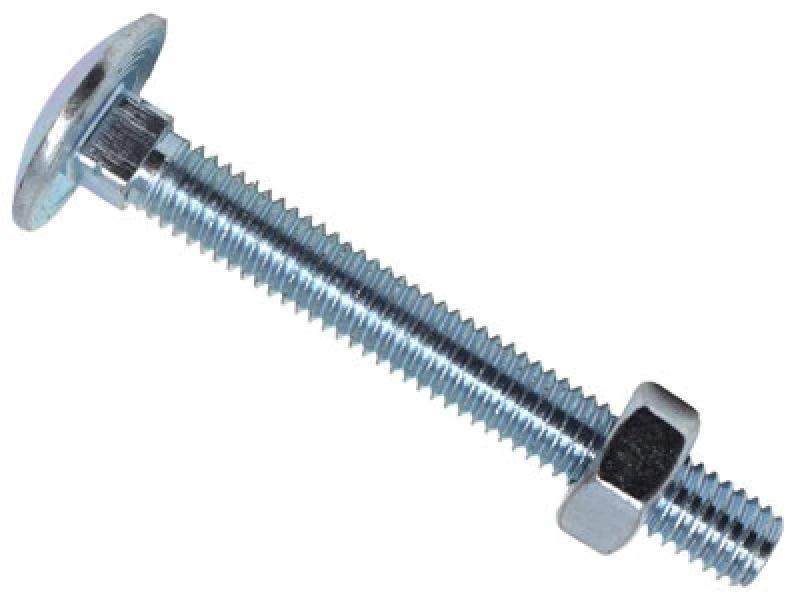 Image of Metalmate Memcsx0650 Cup Square Hex Bolt & Nut Zp M6 X 50mm Box 50 Memcsx0650