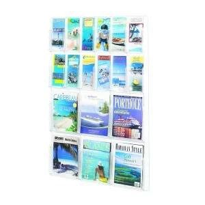 Image of Safco 18 Pocket Deluxe Combination Magazine and Pamphlet Rack 5600CL