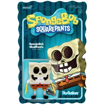 image of Super7 Spongebob Squarepants ReAction Figure - SpongeBob SkullPants