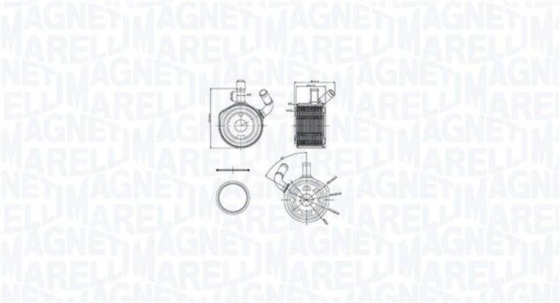 Image of MAGNETI MARELLI Engine oil cooler MAGNETI MARELLI 350300002900