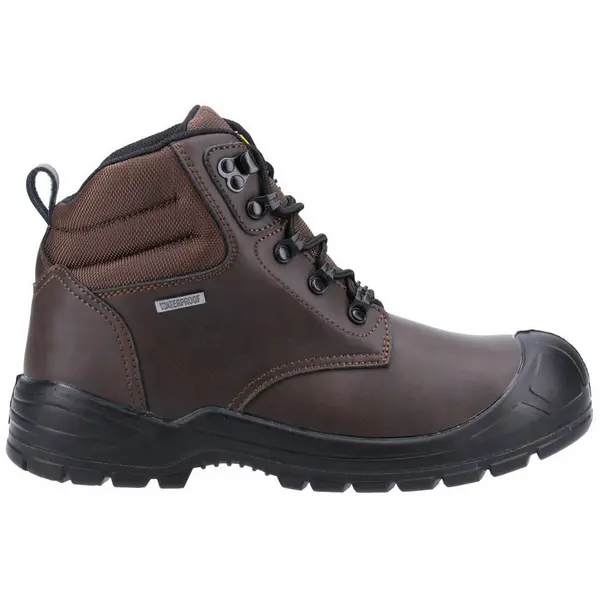 Image of Amblers Safety Mens 241 S3 WR SRC Lace Up Safety Boots UK Size 8 (EU 42) BROWN AMB331-BROWN-8