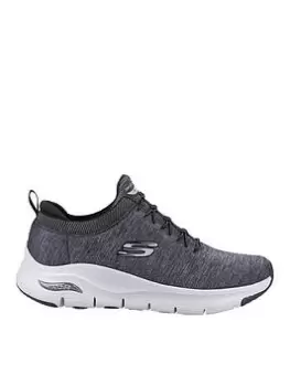 Image of Skechers 232301 - Arch Fit Trainer, Black/Grey, Size 6, Men