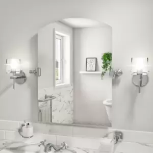 image of Frameless Arched Bathroom Mirror - 550 x 750mm - Baxenden