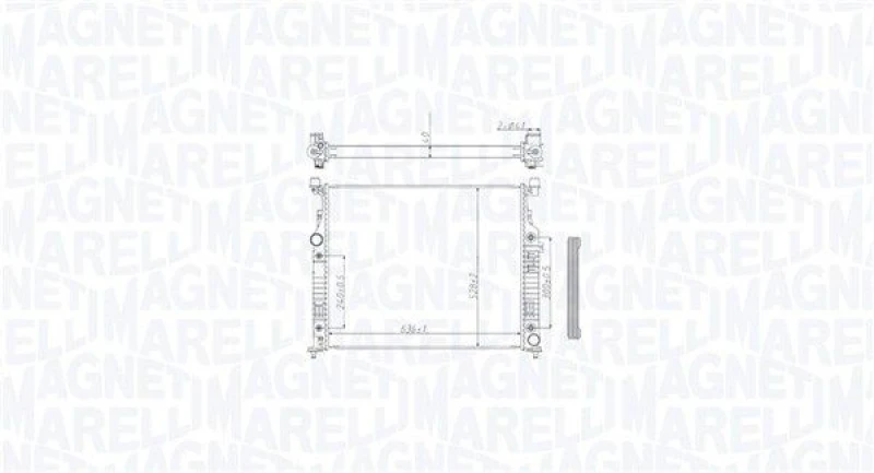 Image of MAGNETI MARELLI Engine radiator MAGNETI MARELLI 350213212500