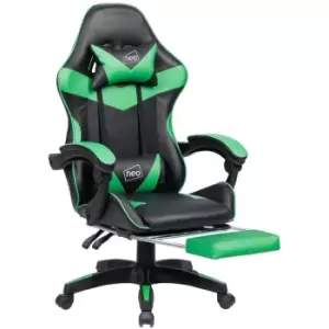 image of Neodirect - Neo Green Sport Racing Gaming Office Chair With Footrest