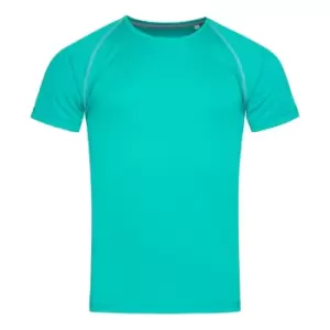 image of Stedman Mens Active Raglan T-Shirt (2XL) (Bahama Green)