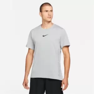 Image of Nike Pro Dri-FIT Burnout Short-Sleeve T Shirt Mens - Grey