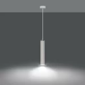 Image of Emibig Luna White Slim Pendant Ceiling Light 1x GU10