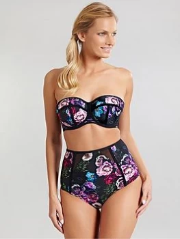 Image of Panache Jolee Padded Bandeau Bikini Top - Multi, Floral Multi, Size 30E, Women