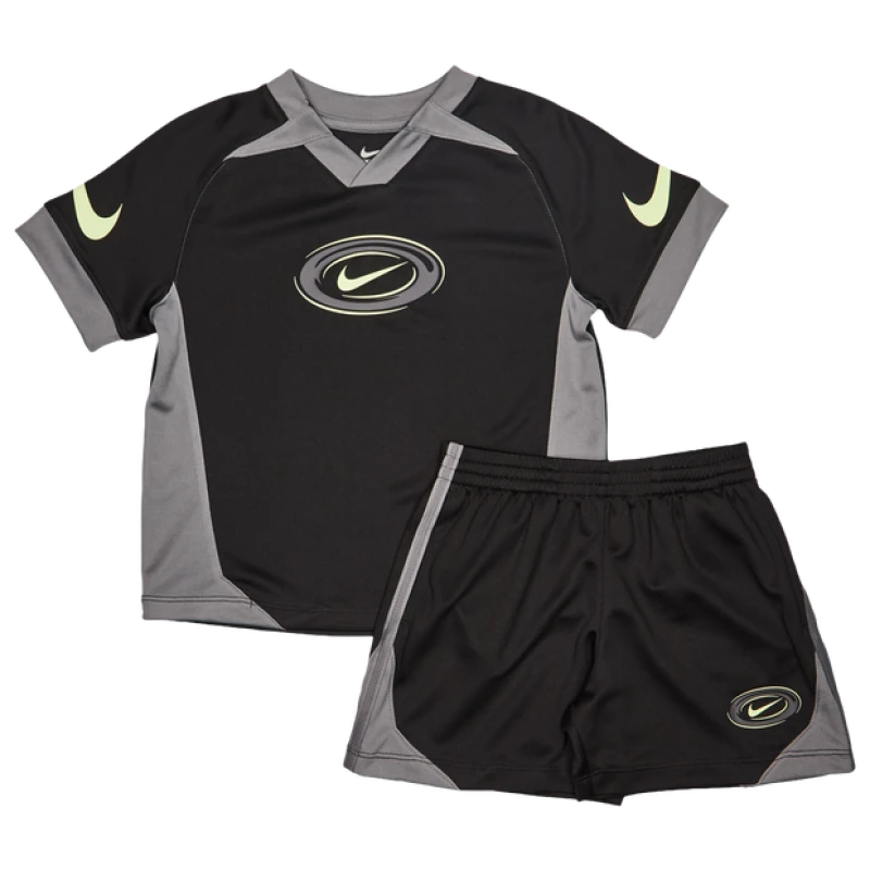 Image of Nike Swoosh Unisex Tracksuits - Black - Size 2 - 3 Years - Poly Jersey