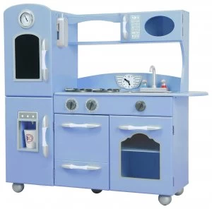 image of Teamson Kids Classic Play Kitchen Blue.