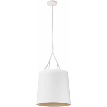 image of Faro Lighting - Faro Tree - 1 Light Ceiling Pendant White with Shade, E27