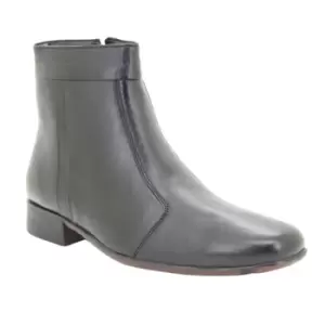 Image of Scimitar Mens Inside Zip Pleated Ankle Boots (10 UK) (Black)