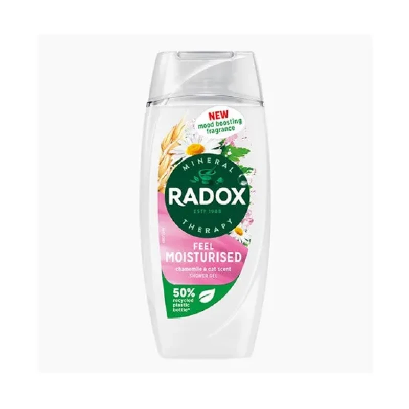 Image of Radox 'Shower Gel' Feel Moisturised with chamomile & oat, 6 x 225ml White