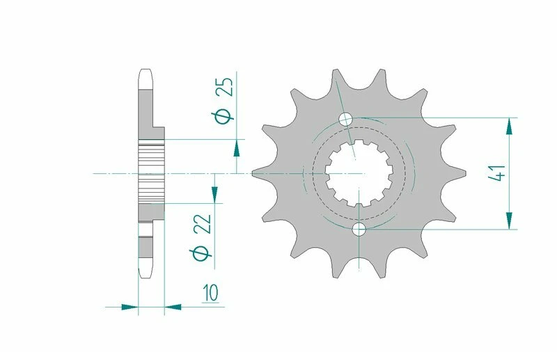 Image of AFAM Steel Standard Front Sprocket 20509 - 520