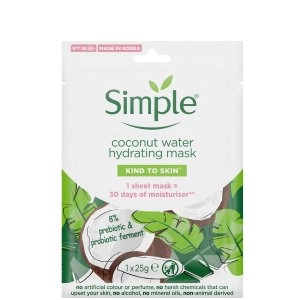 image of Simple Kind to Skin Hydrating Coconut Water Sheet Mask 1pc