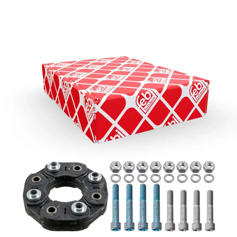 Image of FEBI BILSTEIN 40216 Drive Shaft Coupler with washers, with nuts, Ø: 160mm, Bolt Hole Circle Ø: 120mm Joint,propeller shaft (1427)