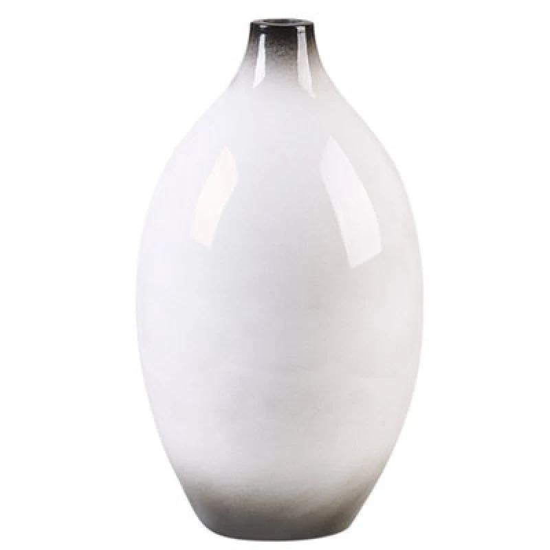 Image of Beliani Decorative Vase Baeza Ceramic 36cm White