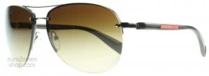 Image of Prada Sport PS56MS Sunglasses Gunmetal 5AV6S1 64mm