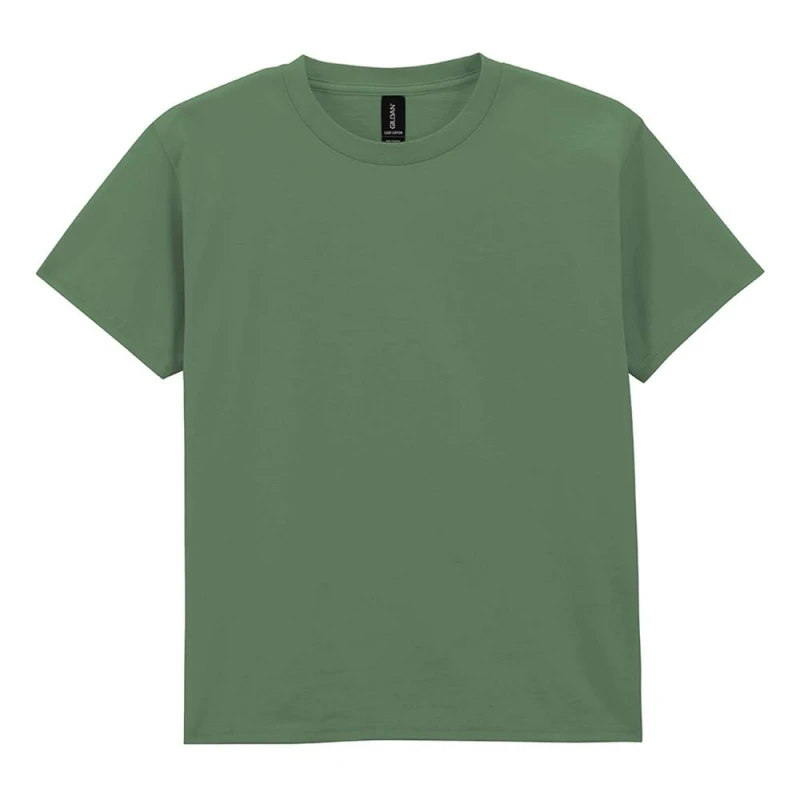 Image of Gildan Cotton Lightweight T-Shirt in Green Size: 5-6 Years Green Unisex 5-6 Years