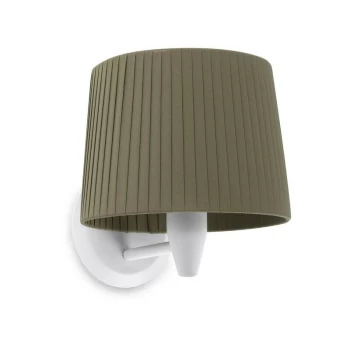 image of Faro SAMBA - Wall Light with Shade White,Green, E27