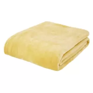 Image of Extra Large Raschel Velvet Throw Ochre 200x240cm - Ochre - Catherine Lansfield