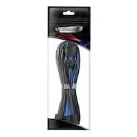 Image of CableMod Pro ModMesh 12VHPWR PCIe Extension (Black / Blue, 16-pin to Triple 8-pin, 45cm)