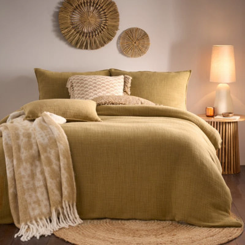 Image of Yard Ribble Duvet Cover and Pillowcase Set