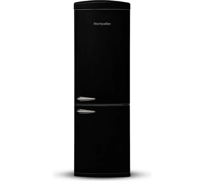 Image of MONTPELLIE Retro MAB190K 60/40 Fridge Freezer - Black 5060617985348