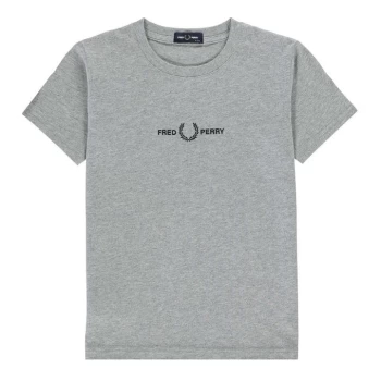 Image of Fred Perry Embroidered Logo T Shirt - Steel Marl 420