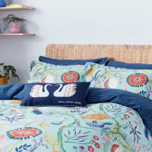 Image of Scion Jackfruit & The Beanstalk Kingsize Duvet Cover Set, Sky