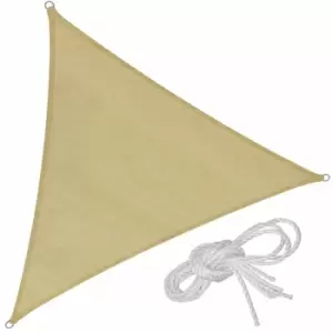 image of Tectake Sun Shade Sail Triangular Cream