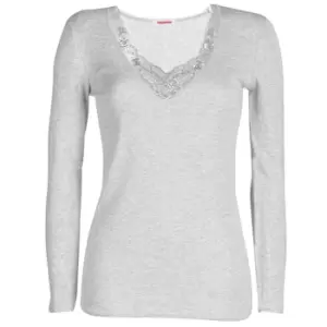 image of Damart FANCY KNIT GRADE 4 womens Bodysuits in Grey. Sizes available:S,M,L,XL,XS