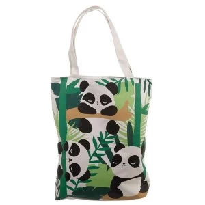 image of Pandarama Design Handy Cotton Zip Up Shopping Bag