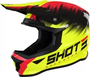 Image of Shot Furious Versus Kids Motocross Helmet, red-yellow, Size L, red-yellow, Size L