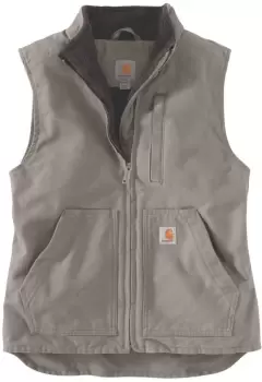 Image of Carhartt Sherpa Lined Mock Neck Ladies Vest, grey, Size XL for Women, grey, Size XL for Women