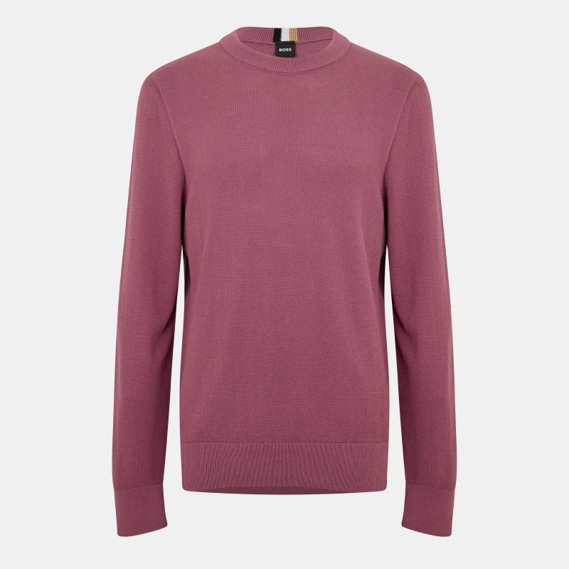 Image of Boss Mens Ecaio-P Knitted Jumper Bright Purple male Medium