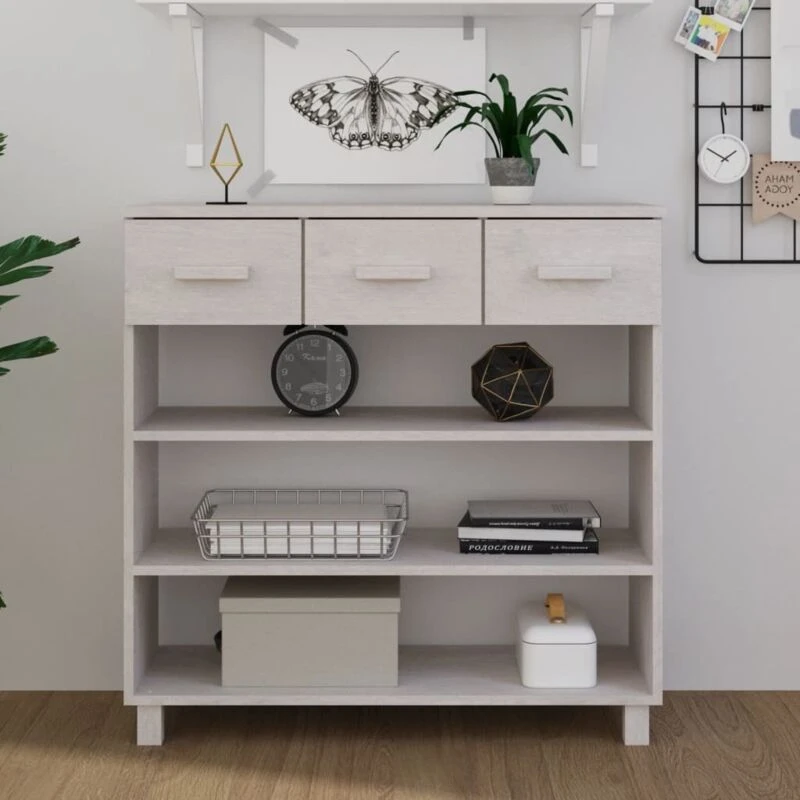 Image of VIDAXL Console Table hamar White 90x35x90cm Solid Wood Pine Vidaxl 8720286818114
