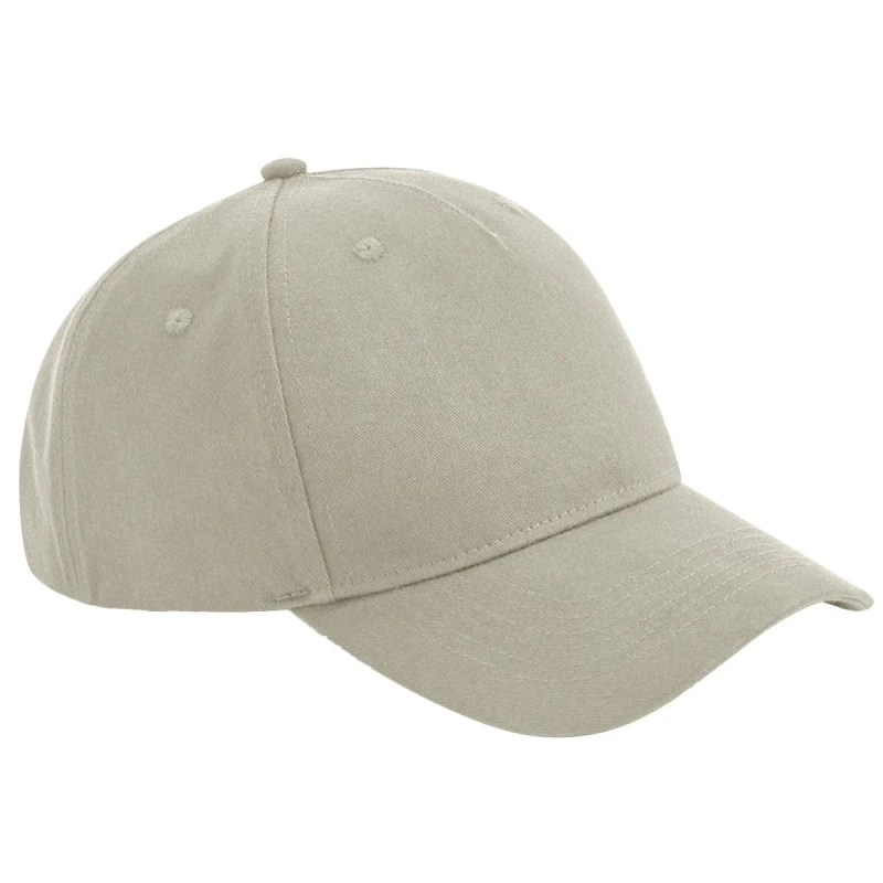 Image of Beechfield Beechfield Men Cotton 5 Panel Baseball Cap in Stone Stone One Size Male 5063107096265
