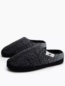 image of Hype Boys Speckle Fade Slippers - Black/White, Size 10-11 Younger