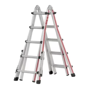 image of Hymer 414220 Red Line Telescopic 4 Section Combination Ladder 4 x 5 Tread