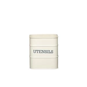 Image of KitchenCraft Living Nostalgia Metal Kitchen Utensil Holder, 15 x 16cm - Antique Cream