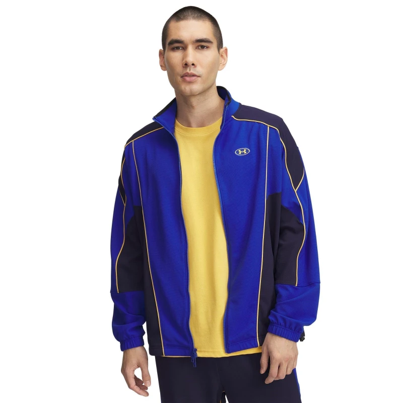 Image of Under Armour Mens Tricot Tracksuit Top Tracksuit Tops S Blue 55429718350