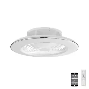 Image of Alisio LED Dimmable Ceiling Light & 35W DC Reversible Fan, White, Remote Control, APP Control, White
