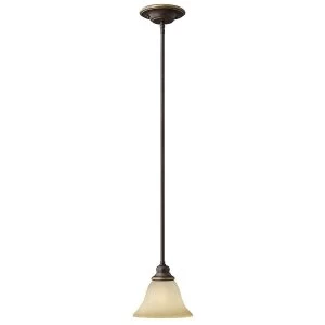 Image of 1 Light Dome Ceiling Mini Pendant Antique Bronze, E27